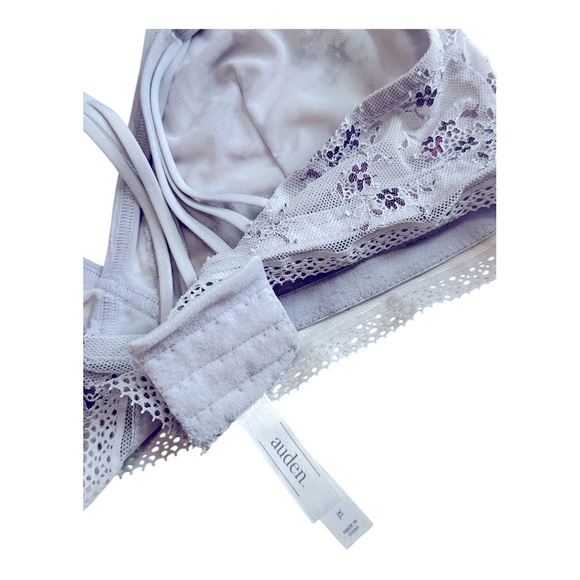 Auden Pale Purple Semi Sheer Lace Bralette, XL - Picture 2 of 4